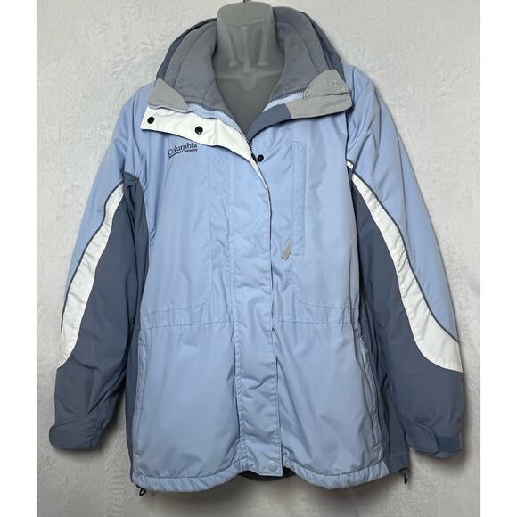 COLUMBIA 3 in 1 INTERCHANGE Fleece Lined Mid length Weather Proof Jacket Coat XL - Picture 2 of 11